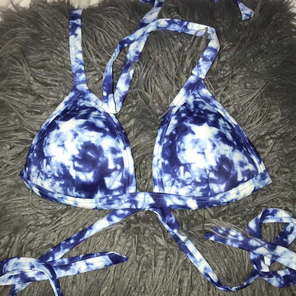 PINK tie dye bikini wrap around top